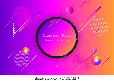 Liquid color background design with Fluid gradient shapes composition and Futuristic design landing page. Eps10