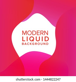 Liquid color background design. Fluid gradient shapes composition. Frame design banner and poster. Eps10 vector.