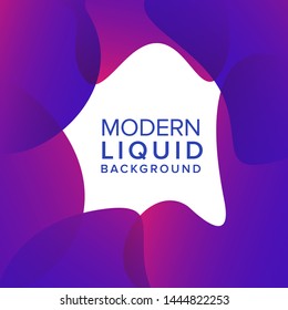 Liquid color background design. Fluid gradient shapes composition. Frame design banner and poster. Eps10 vector.