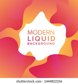 Liquid color background design. Fluid gradient shapes composition. Frame design banner and poster. Eps10 vector.