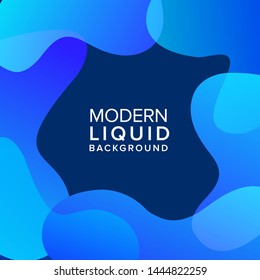 Liquid color background design. Fluid gradient shapes composition. Frame design banner and poster. Eps10 vector.
