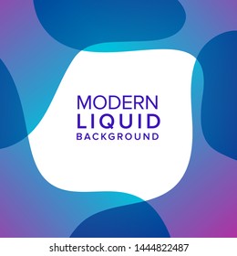 Liquid color background design. Fluid gradient shapes composition. Frame design banner and poster. Eps10 vector.