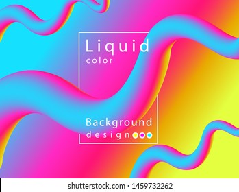 Liquid color background design. Fluid gradient shapes composition. Futuristic design posters.