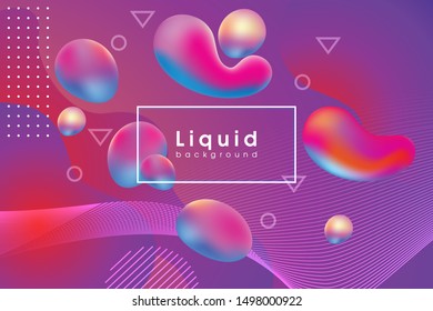 Liquid color background design. Fluid gradient shapes composition. Futuristic design posters. Creative illustration for poster, web, landing, page, cover, ad, greeting, card, promotion.