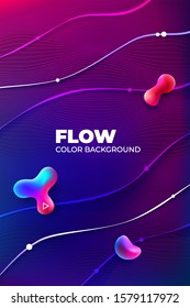 Liquid color background design. Fluid gradient shapes composition. Futuristic Design Banner for Social Network.