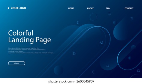 Liquid color background design. Fluid gradient shapes composition. Blue fluid shapes composition with trendy gradients. Futuristic design posters. Eps10 vector