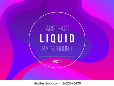 Liquid color background design with fluid flow gradient wavy. Creative geometric wallpaper. Futuristic design template landing page, poster, banner, presentation. Vector illustration