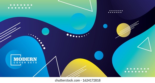 Liquid color background design. Fluid gradient shapes composition. Futuristic design posters