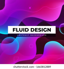 Liquid color background design. Fluid gradient shapes composition. Futuristic design posters. Eps10 vector.