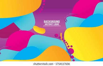 Liquid color background design. Fluid gradient shapes composition. Futuristic design posters
