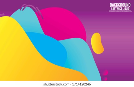 Liquid color background design. Fluid gradient shapes composition. Futuristic design posters