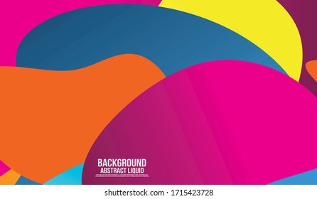 Liquid color background design. Fluid gradient shapes composition. Futuristic design posters