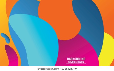 Liquid color background design. Fluid gradient shapes composition. Futuristic design posters