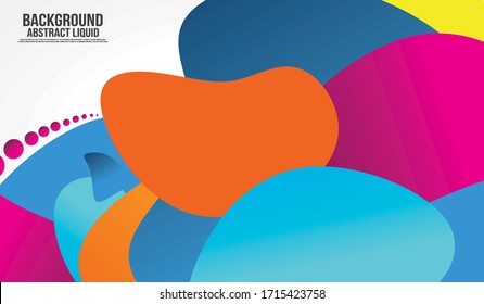 Diseño de fondo de color líquido. Composición de formas de degradado de fluido. Carteles de diseño futurista