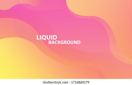 Liquid color background design. Fluid shapes composition with trendy gradients. Wavy geometric background. Trendy gradient shapes composition. Eps10 vector.