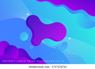 Flüssige Hintergrunddesigns. Zusammensetzung der flüssigen Farbverläufe. Futuristische Design-Plakate. EPS10 Vektorillustration.