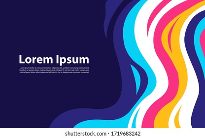 Diseño de fondo de color líquido. Composición de formas de degradado de fluido.