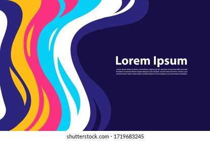 Diseño de fondo de color líquido. Composición de formas de degradado de fluido.