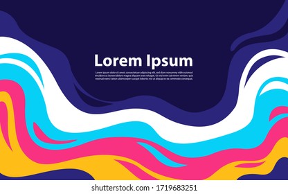 Liquid color background design. Fluid gradient shapes composition.