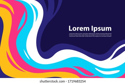 Liquid color background design. Fluid gradient shapes composition.