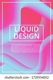 Liquid color background design. Fluid gradient shapes composition. Futuristic design posters. Eps10 vector.