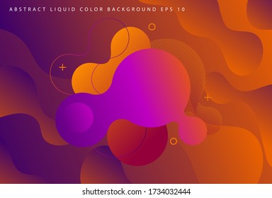 Liquid color background design. Fluid gradient shapes composition. Futuristic design posters. Eps10 vector.