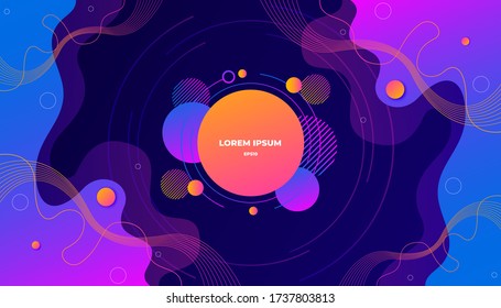 Diseño de fondo de color líquido. Composición de formas de gradiente fluido. Carteles de diseño futurista. Vector Eps10.