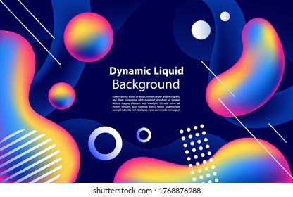 Diseño de fondo de color líquido. Composición de formas de gradiente fluido.