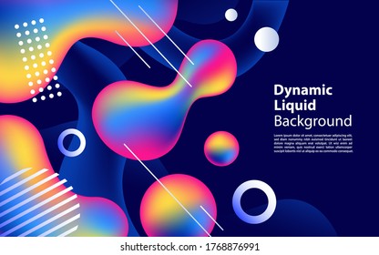 Liquid color background design. Fluid gradient shapes composition.