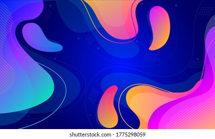 Liquid color background design. Fluid shapes composition. Futuristic design. EPS 10 Vector