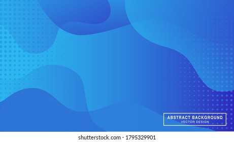Liquid color background design. Fluid gradient composition.  Blue elements with fluid gradient. Creative illustration for poster, web, landing, page, cover, ad, greeting, card, promotion. Eps10 vector