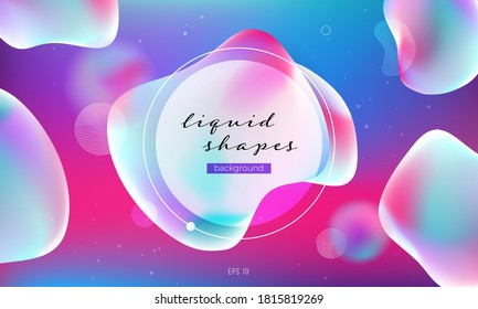 Liquid color background design. Fluid gradient shapes composition. Futuristic design posters. Eps10 vector.