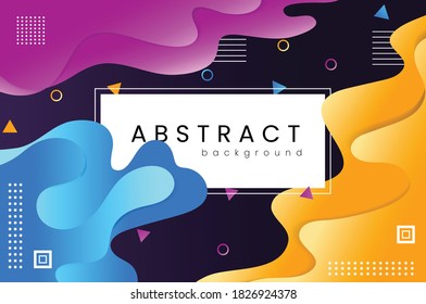 Liquid color background design. Fluid gradient shapes composition. Futuristic design posters. Eps10 vector