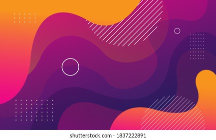 Liquid color background design. Fluid shapes composition. Eps10 vector