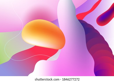 Liquid color background design. Fluid dynamics gradient shapes composition. Futuristic design posters.