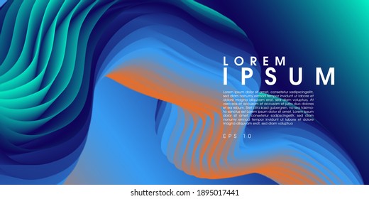 Liquid color background design. Fluid gradient shapes composition. Futuristic design posters. Vector Illustration.