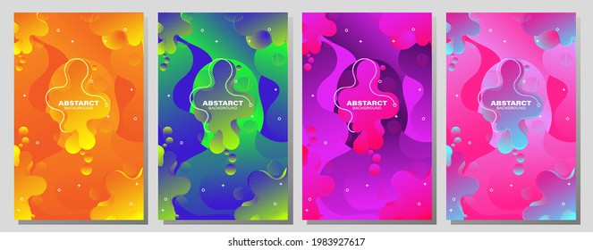 Liquid color background design. With fluid gradient shapes composition. Futuristic design for banners, ads, and posters. Eps10 vector.