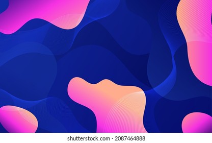 Diseño de fondo de color líquido. Composición de formas de gradiente fluido