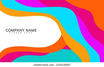 Diseño de fondo de color líquido. gradiente de fluido. Composición dinámica de forma. composición de forma de onda Ilustración vectorial