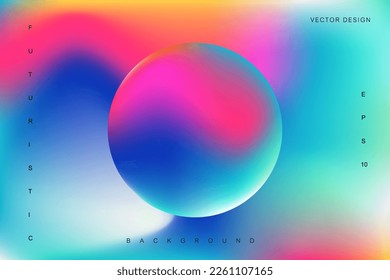 Liquid color background design. Fluid gradient circle shapes composition. Futuristic design landing page, cover, banner, ads, presentation concept.