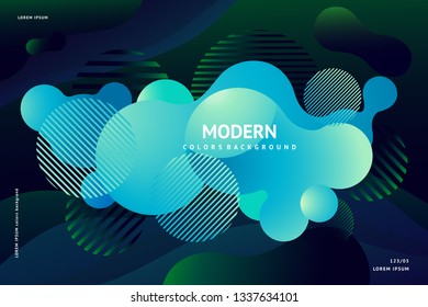 Liquid color background design. Futuristic poster design. Abstract modern graphics. Dynamic color forms. Template for logo design, flyer, presentation, website