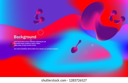 Liquid color background design with geometric Fluid gradient shapes composition vector
