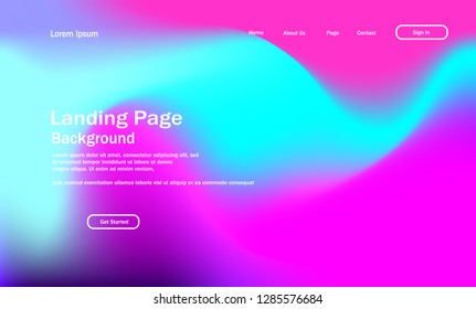 Liquid color background design with geometric Fluid gradient shapes composition vector