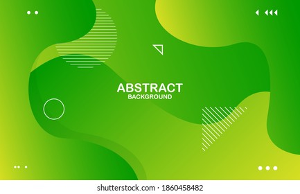 Liquid color background design. Green elements with fluid gradient. Dynamic shapes composition. Eps10 vector