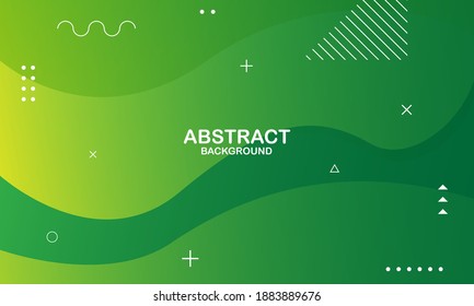 Liquid color background design. Green elements with fluid gradient. Dynamic shapes composition. Eps10 vector