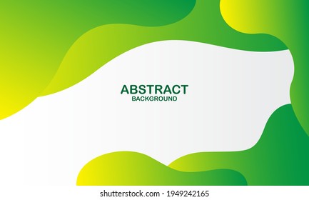 Liquid color background design. Green elements with fluid gradient. Dynamic shapes composition. Eps10 vector