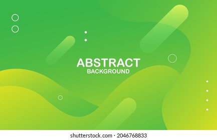 Liquid color background design. Green elements with fluid gradient. Dynamic shapes composition. Vector illustration