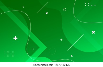 Liquid color background design. Green elements with fluid gradient. Dynamic shapes composition. Vector illustration