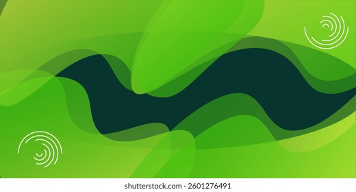 Liquid color background design. Green Eco Fluid gradient shapes composition. Futuristic design posters. Eps10 vector.