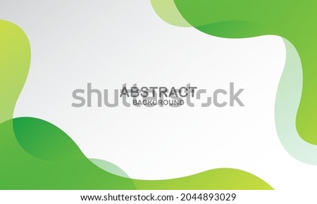 Liquid color background design. Green elements with fluid gradient. Dynamic shapes composition. Vector illustration